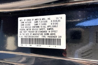 2016 Honda Accord EX-L