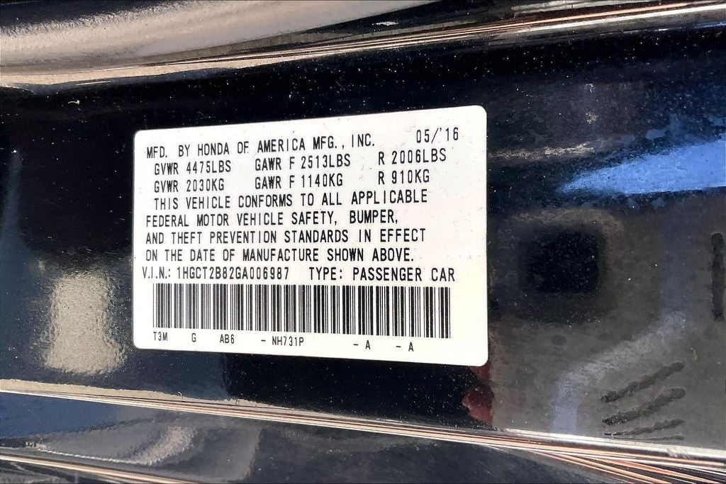 2016 Honda Accord EX-L