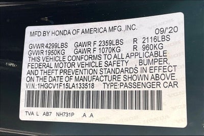 2020 Honda Accord LX