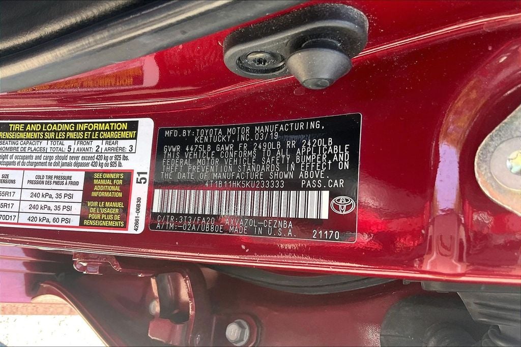 2019 Toyota Camry LE
