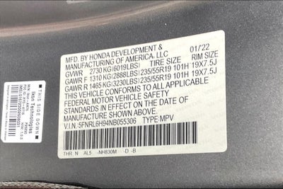 2022 Honda Odyssey Elite