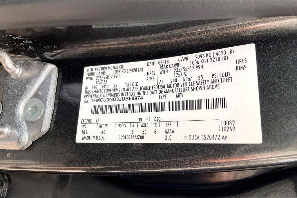 2018 Ford Escape SE