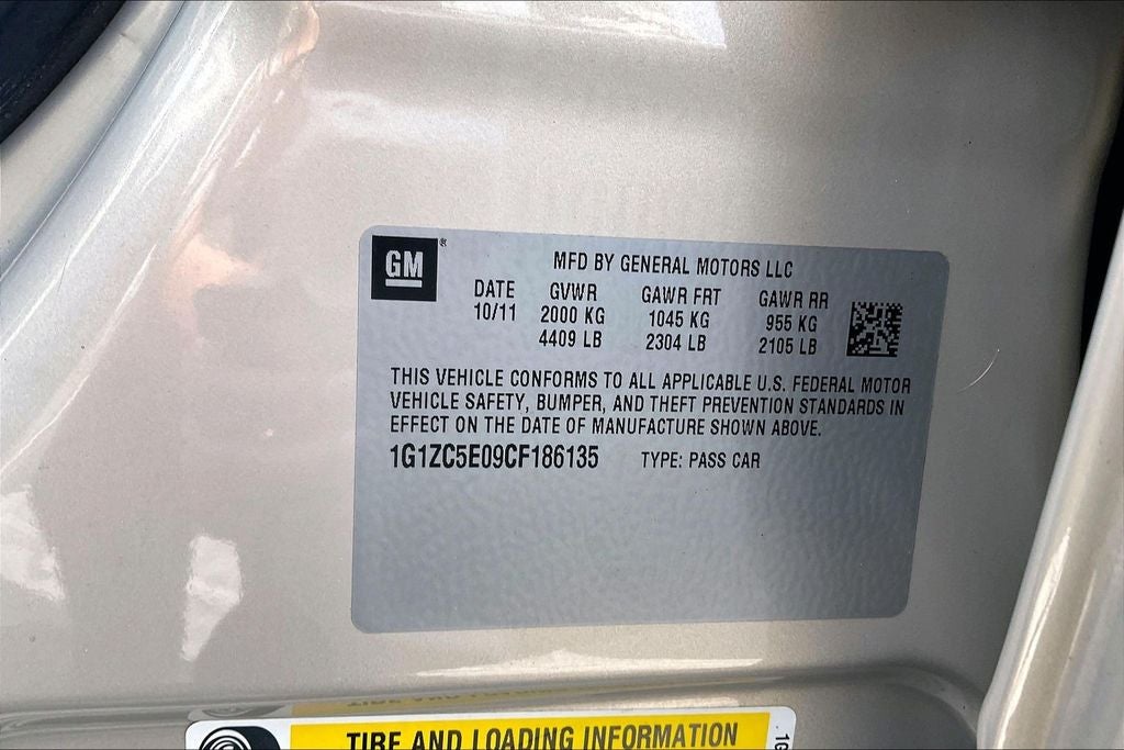 2012 Chevrolet Malibu LT 1LT