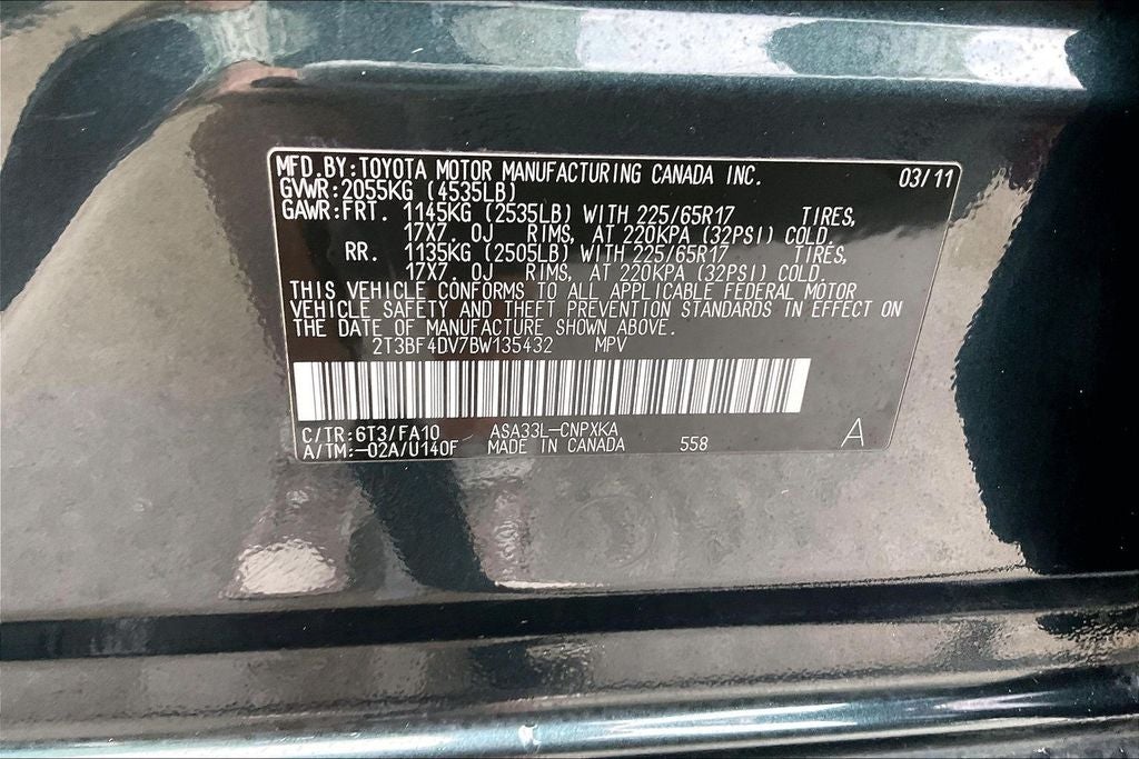 2011 Toyota RAV4 Base
