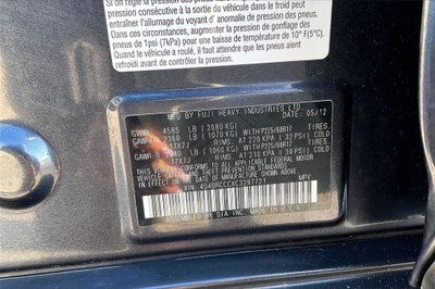 2012 Subaru Outback 2.5i Premium