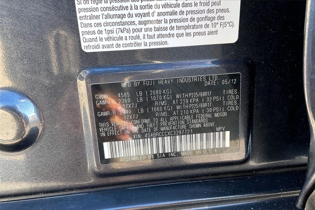 2012 Subaru Outback 2.5i Premium