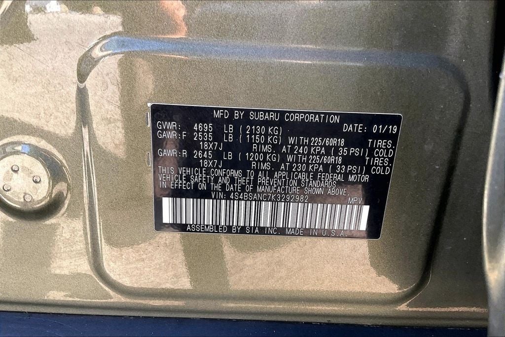 2019 Subaru Outback 2.5i Limited