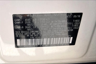 2016 Subaru Outback 2.5i Limited