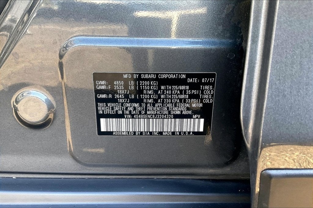 2018 Subaru Outback 3.6R Limited