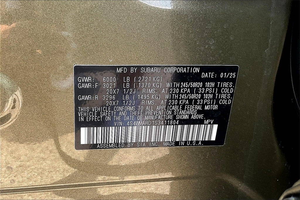 2025 Subaru Ascent Limited Bronze Edition