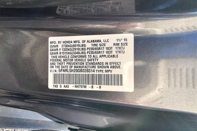 2016 Honda Odyssey LX