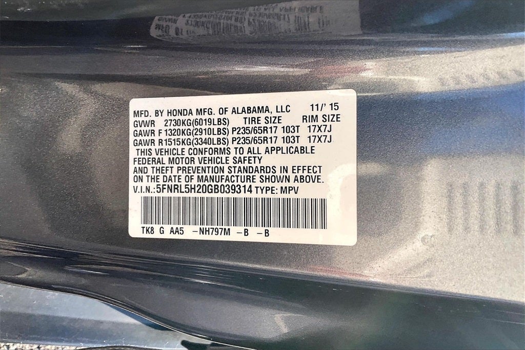 2016 Honda Odyssey LX