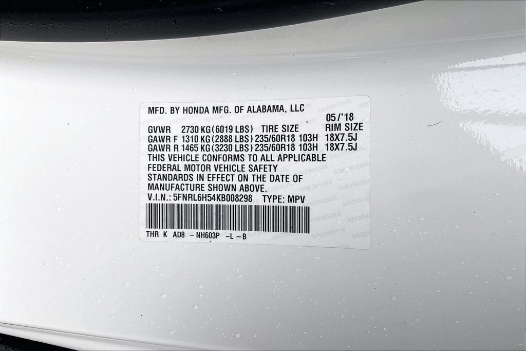 2019 Honda Odyssey EX