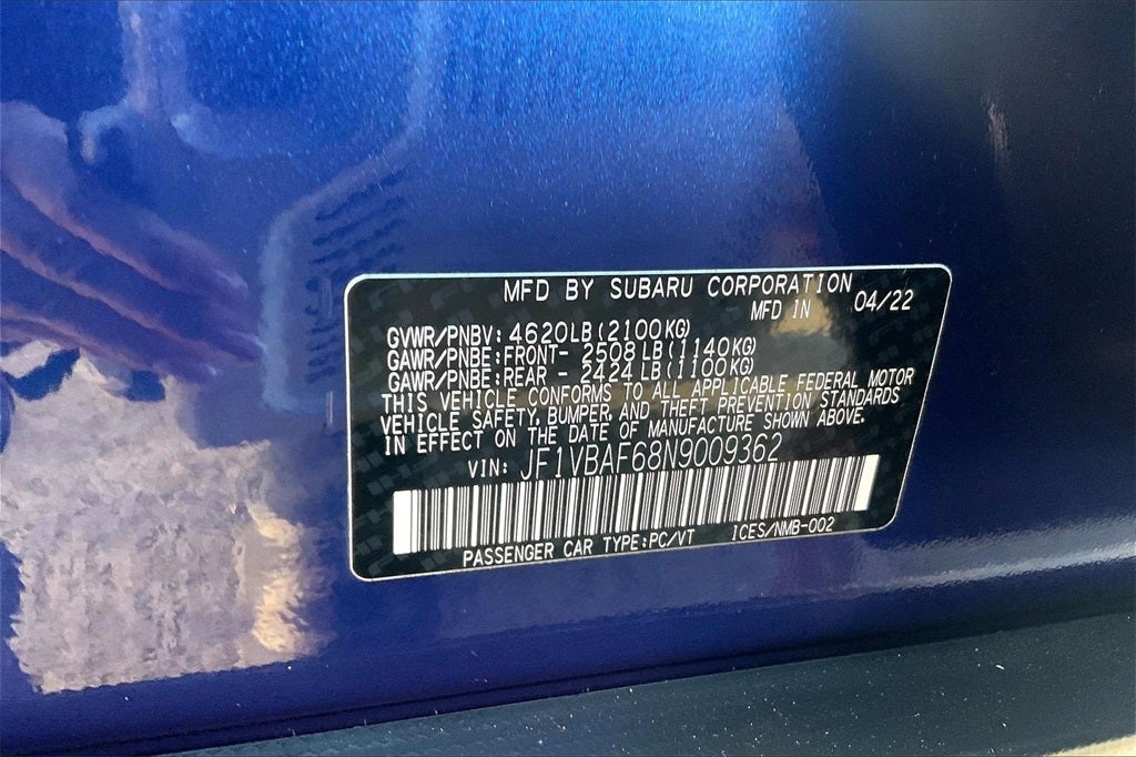 2022 Subaru WRX Premium