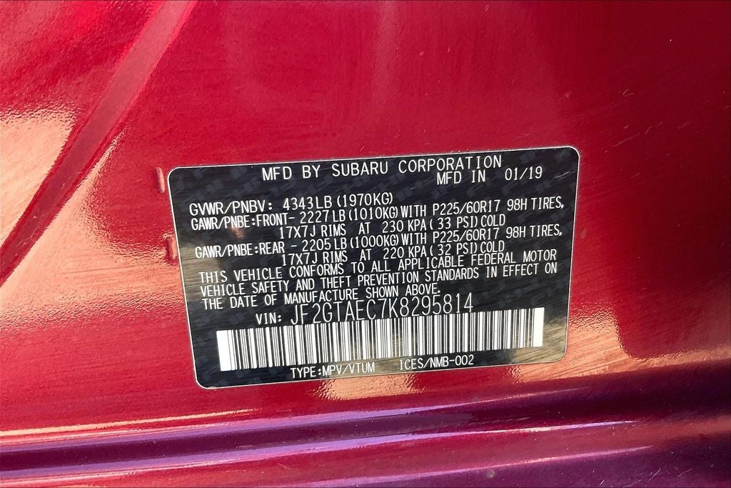 2019 Subaru Crosstrek 2.0i Premium