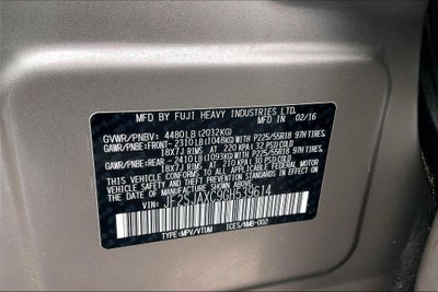 2016 Subaru Forester 2.5i Touring