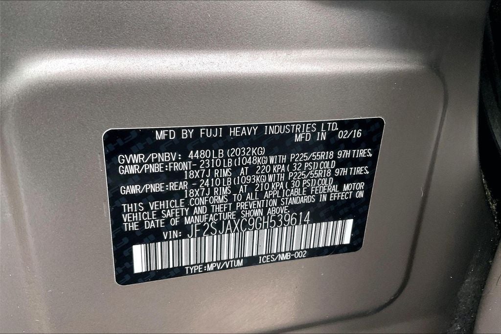 2016 Subaru Forester 2.5i Touring