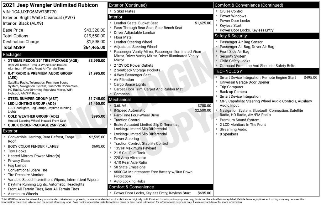 2021 Jeep Wrangler Unlimited Rubicon