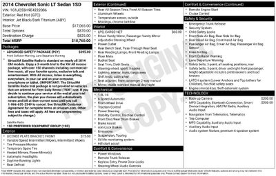 2014 Chevrolet Sonic LT