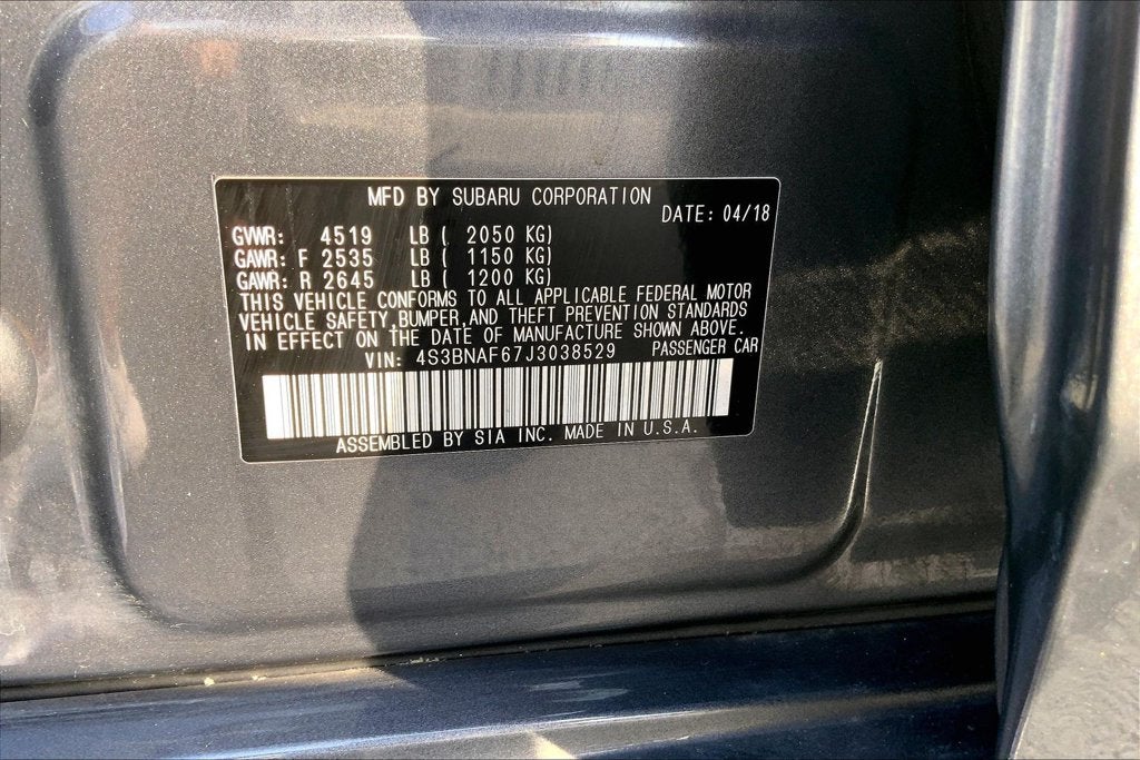 2018 Subaru Legacy 2.5i Premium