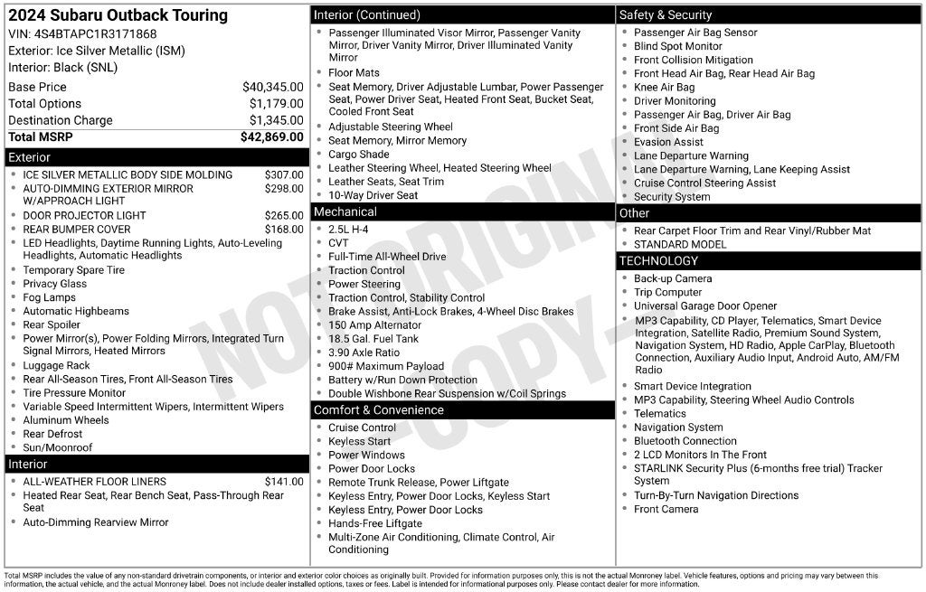 2024 Subaru Outback Touring