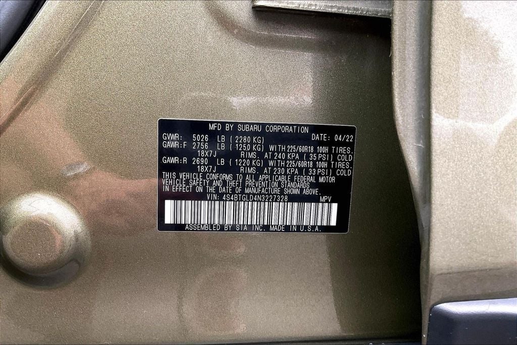 2022 Subaru Outback Onyx Edition XT