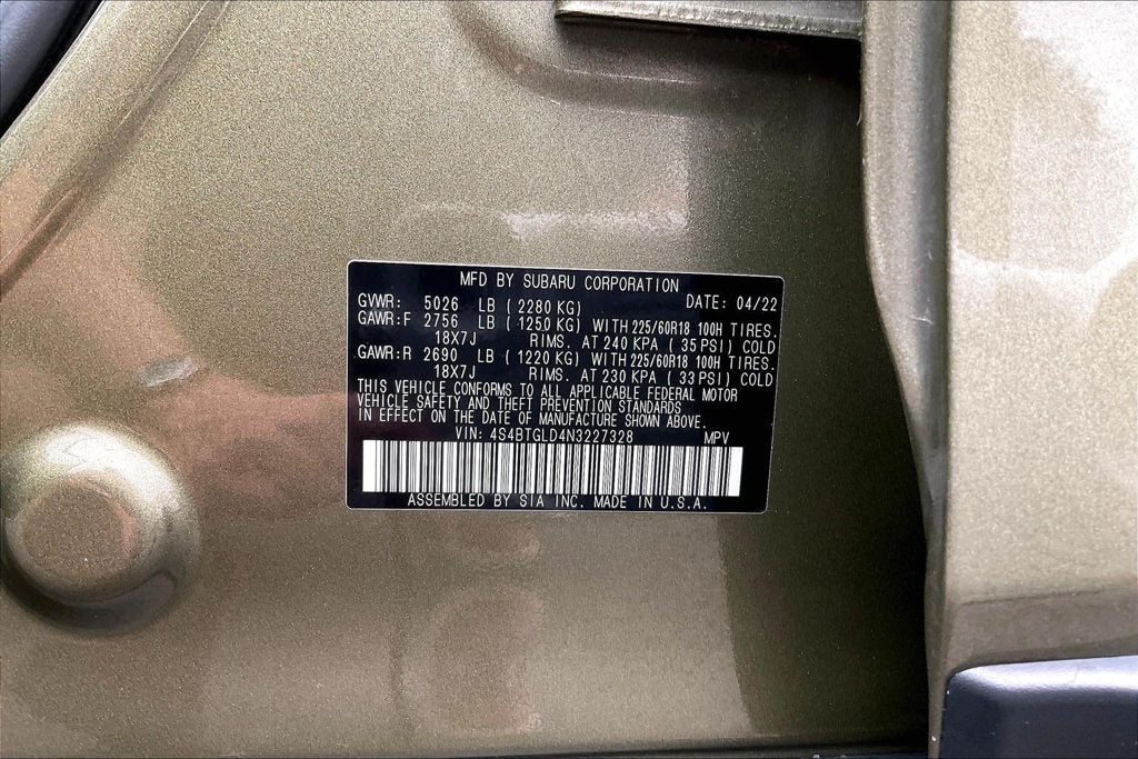 2022 Subaru Outback Onyx Edition XT