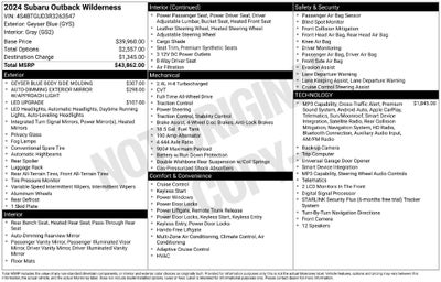 2024 Subaru Outback Wilderness