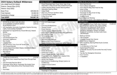 2024 Subaru Outback Wilderness