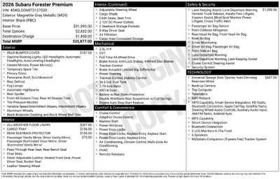 2026 Subaru Forester Premium