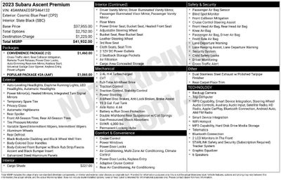 2023 Subaru Ascent Premium