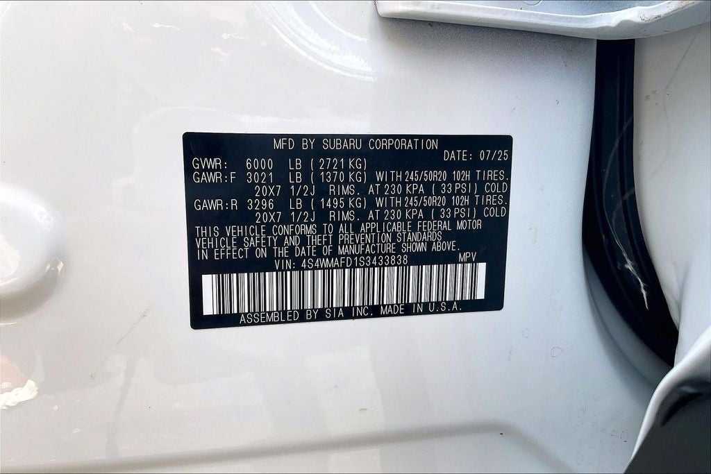 2025 Subaru Ascent Onyx Edition