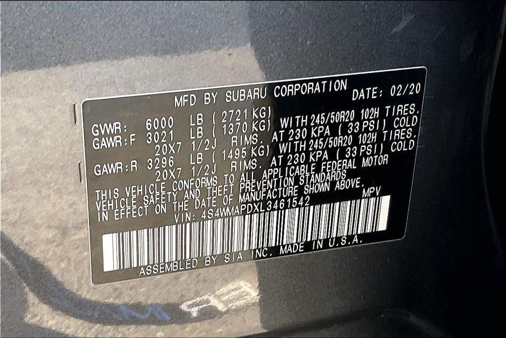 2020 Subaru Ascent Limited