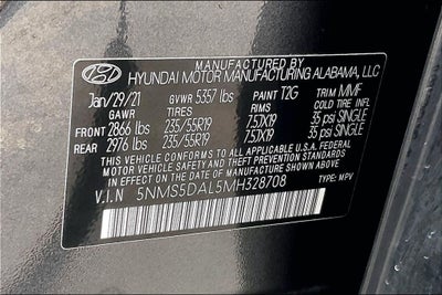 2021 Hyundai Santa Fe Calligraphy