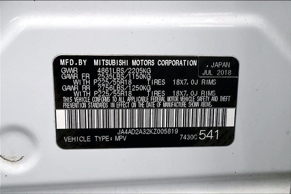 2019 Mitsubishi Outlander ES