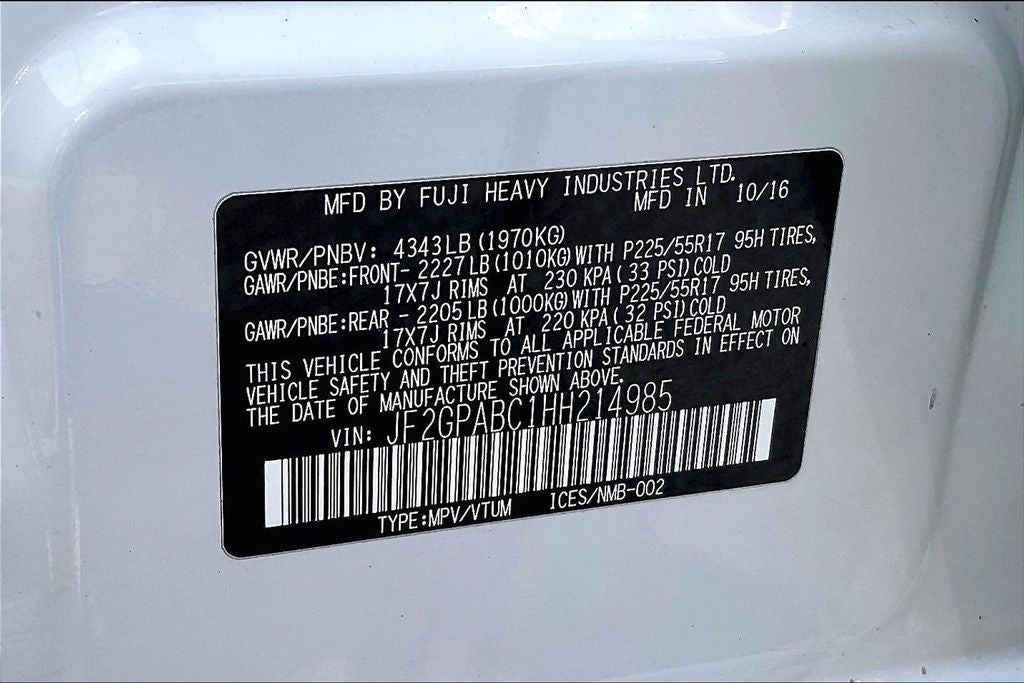 2017 Subaru Crosstrek 2.0i Premium
