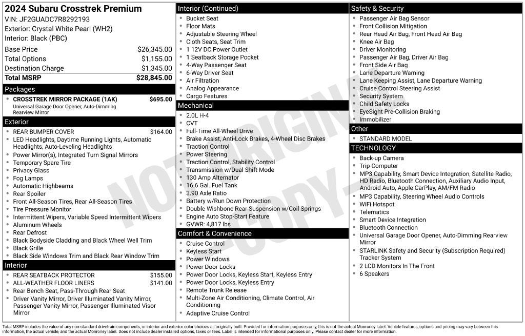 2024 Subaru Crosstrek Premium