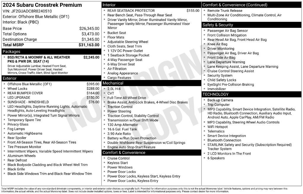 2024 Subaru Crosstrek Premium