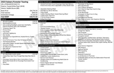 2023 Subaru Forester Touring