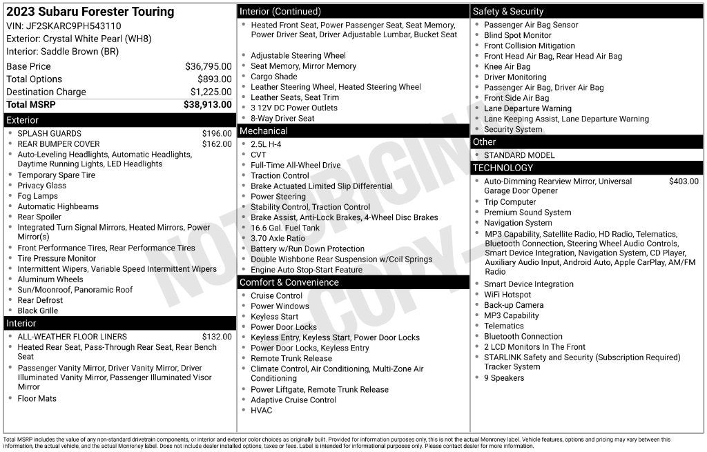 2023 Subaru Forester Touring