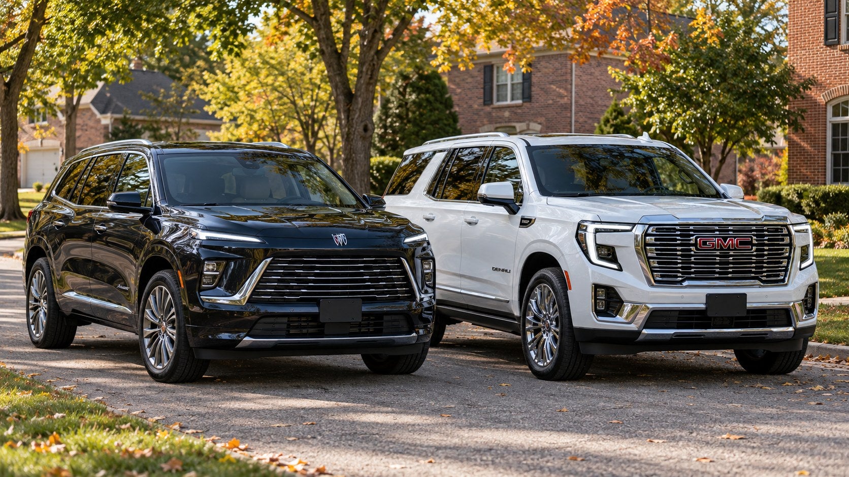 Buick Enclave and GMC Yukon side by side nat Napleton's Schaumburg Buick GMC